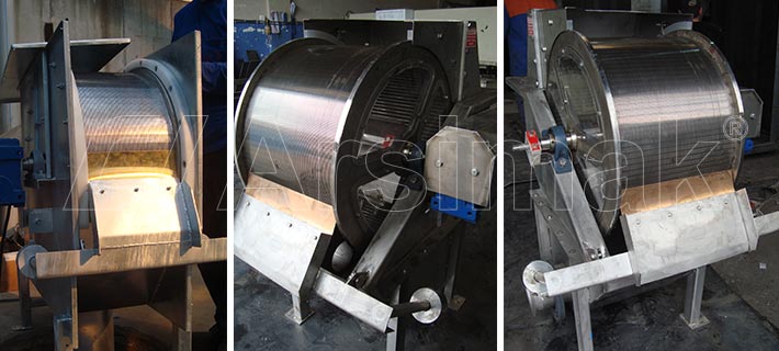 Externally Fed Rotary Drum Screens